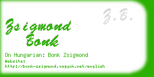 zsigmond bonk business card